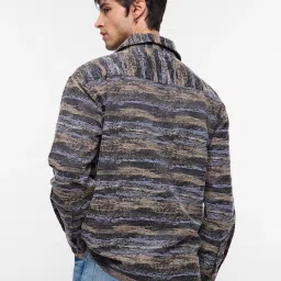 The Souled Store Grey Loose Fit Printed Shacket image 2