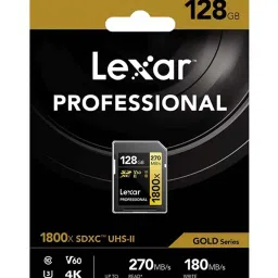 Lexar Professional 1800X LSD1800128G-BNNNG 128GB SDXC UHS II Memory Card image 2