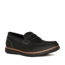 Bata Men's CALVIN MOC Black Loafers image 2
