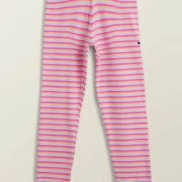XY Life Kids Multicolor Cotton Striped Leggings (Pack of 5) image 5