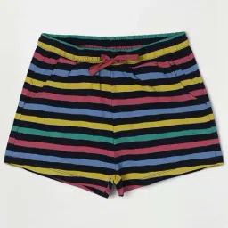Fame Forever by Lifestyle Kids Multicolor Cotton Striped Shorts-picture-21