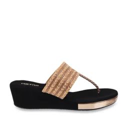 Metro Women's Rose Gold T-Strap Wedges-picture-11