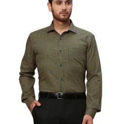 Park Avenue Green Slim Fit Check Shirt-picture-39
