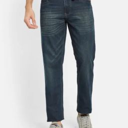 Octave Dark Blue Regular Fit Lightly Washed Jeans-picture-46
