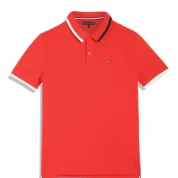 Tommy Hilfiger Kids Orange Solid Polo T-Shirt-image-87