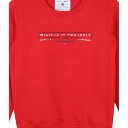 Monte Carlo Kids Red Printed Full Sleeves Sweatshirt image 3