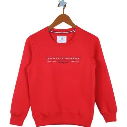 Monte Carlo Kids Red Printed Full Sleeves Sweatshirt image 1