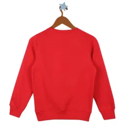 Monte Carlo Kids Red Printed Full Sleeves Sweatshirt image 2