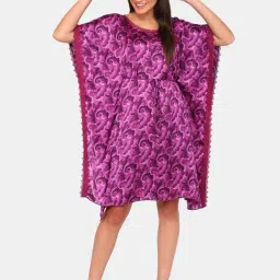 Zivame Purple Printed Night Dress-picture-22
