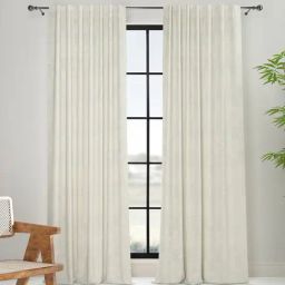 Fabindia Home Ihania Printed Green Linen Long Door Curtain (9ft)-picture-17