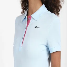 Reebok Blue Cotton FND W Polo T-Shirt image 5