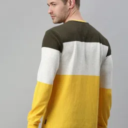 showoffff SHOWOFF Multi Cotton Slim Fit Colorblock Sweatshirt image 2