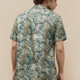 Forca By Lifestyle Sage Green Regular Fit Printed Shirt image 2