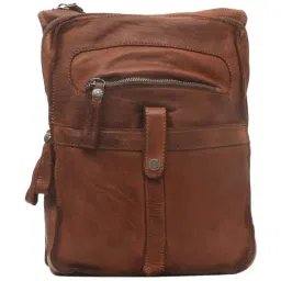 KOMPANERO Tan Solid Cross Body Bag-image-6