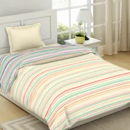 Spaces Geometric Beige 144 TC Cotton Single Quilt image 2