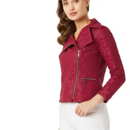 Miss Chase Maroon Lace Jacket image 3