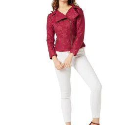Miss Chase Maroon Lace Jacket image 4
