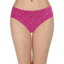 Every De by Amante Pink & Navy Cotton Printed Bikini Panties - Pack Of 3 image 2