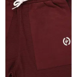 lil tomatoes Li'l Tomatoes Kids Wine Cotton Shorts & Mask image 5