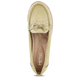 Metro Women's Khaki Wedge Loafers image 3