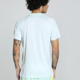 Puma Blue Regular Fit Abstract Sports T-Shirt image 2