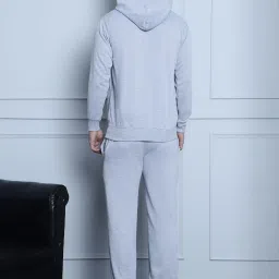 Vimal Jonney Black & Grey Regular Fit Printed Hooded Sweatshirt & Trackpant Set - Pack of 2 image 2