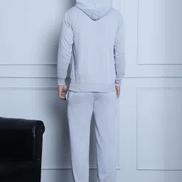 Vimal Jonney Black & Grey Regular Fit Printed Hooded Sweatshirt & Trackpant Set - Pack of 2 image 2