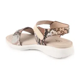 Carlton London Women's Beige Ankle Strap Sandals image 5