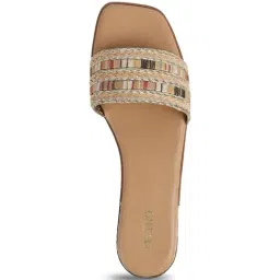 Metro Women's Antique Gold Casual Sandals image 3