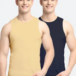 Friskers Multi Cotton Slim Fit Vest - Pack of 2 image 1