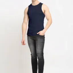 Friskers Multi Cotton Slim Fit Vest - Pack of 2 image 5