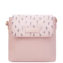 Caprese Pensa Powder Pink Faux Leather Printed Sling Handbag-picture-21