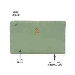 Baggit Green Small Bi-Fold Wallet for Women image 2