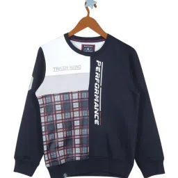 Monte Carlo Kids Navy & White Printed Full Sleeves Sweatshirt image 1