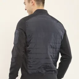 Rock.It Navy Blue Regular Fit Quilted Bomber Jacket image 2