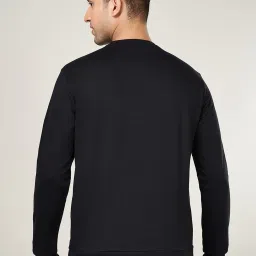 People By Pantaloons Black Cotton Regular Fit Printed Sweatshirt image 2