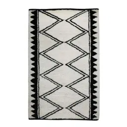 Pequra Off-White & Black Wool XL Carpet - Set of 1 image 2