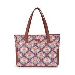 ZOUK Kovil Blue Printed Mother's Tote Bag image 2