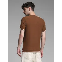 Jack & Jones Brown Cotton Regular Fit Polo T-Shirt image 2