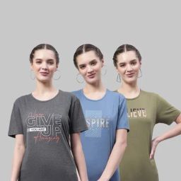Vimal Jonney Grey & Blue Cotton Printed Sports T-Shirt - Pack Of 3-picture-16
