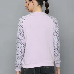 Allen Solly Purple Cotton Printed Sweatshirt image 2