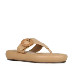 Inc.5 Women's Beige Thong Wedges image 2