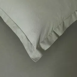 Westside Home Solid Green King Bed Flat Sheet and Pillowcase Set image 2