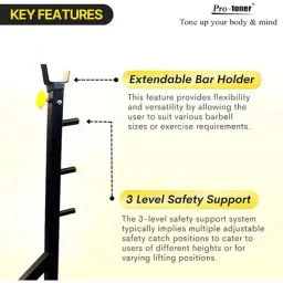 Protoner Multipurpose Weight Rack (Black) Size - 106x40x10 image 4