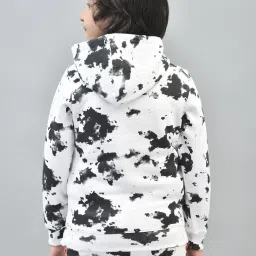 Crimsoune Club Kids White Printed Full Sleeves Sweatshirt image 2