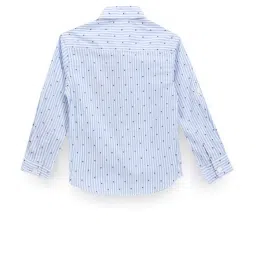U.S. Polo Assn. Kids Blue Striped Full Sleeves Shirt image 2