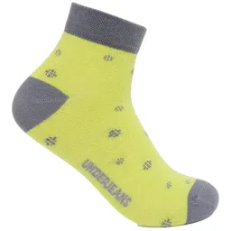 UnderJeans by Spykar Yellow Printed Socks image 1
