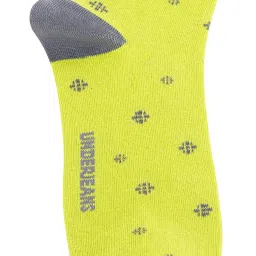UnderJeans by Spykar Yellow Printed Socks image 4