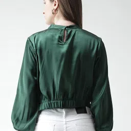 KASSUALLY Green Relaxed Fit Crop Top image 2