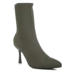 London Rag Women's Khaki Stiletto Booties image 2
